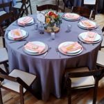 Anderson Party Rental Round Tables, Chairs, Linens and China