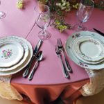 Anderson Party Rental Round Tables, Linens and China