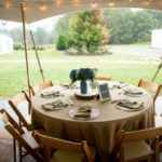 Anderson Party Rental Round Tables, Linens and China
